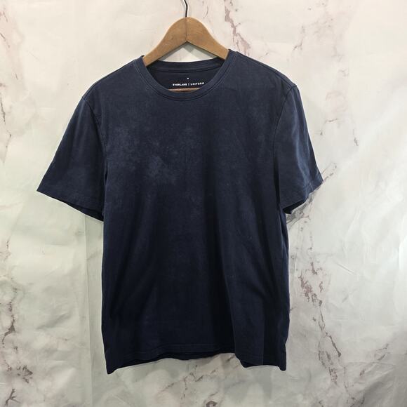 Everlane T Shirt Mens Medium Blue Short Sleeve Neck Organic Cotton Tee Premium - Picture 1 of 10
